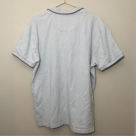 Dockers Mens Polo Shirt XLT Vintage Light Blue Embroidered Logo - Picture 2 of 4